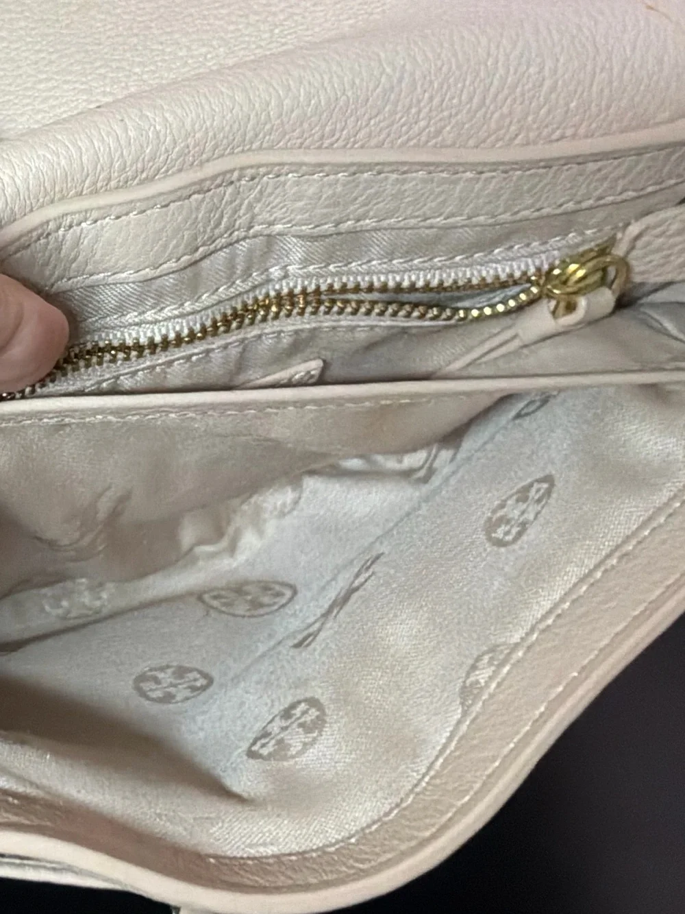 Tory Burch Blush Leather Whipstitch Crossbody Bag